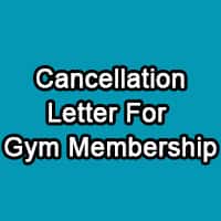 Example of a Letter to Cancel a Gym Membership