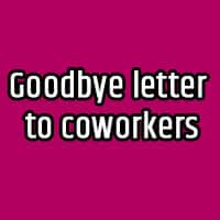 touching farewell letter to colleagues