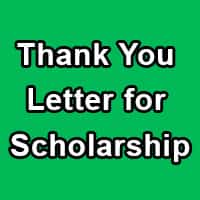 Best Thank You Letter for Scholarship