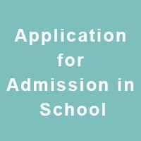 Sample Application Letter for School Admission